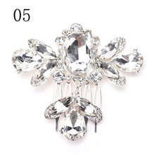 Women Girl Bridal Wedding Silver Crystal Rhinestone Diamante Flower Hair Clip Comb Pin Apparel Accessorie Headwear Hair Comb J4U66