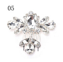 Women Girl Bridal Wedding Silver Crystal Rhinestone Diamante Flower Hair Clip Comb Pin Apparel Accessorie Headwear Hair Comb J4U66