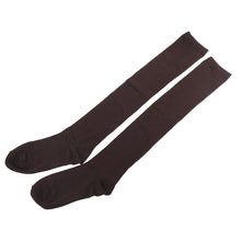 women girl sexy thigh high stocking over the knee cotton stockings opaque knitted 4 colors J4U66