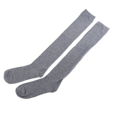 women girl sexy thigh high stocking over the knee cotton stockings opaque knitted 4 colors J4U66