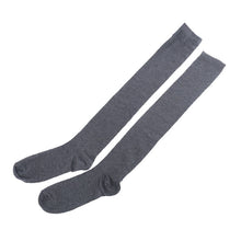 women girl sexy thigh high stocking over the knee cotton stockings opaque knitted 4 colors J4U66