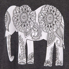 Hoodies Long Sleeve Elephant Print Sweatshirt Casual Basic Mujer Black Gray Hoodies S-XXL J4U66