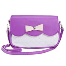 Women Ladies 7 Messenger Bags PU Leather Tote Satchel Fashion Lovely Girl Bowknot Crossbody Shoulder Handbags  J4U66