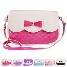 Women Ladies 7 Messenger Bags PU Leather Tote Satchel Fashion Lovely Girl Bowknot Crossbody Shoulder Handbags  J4U66