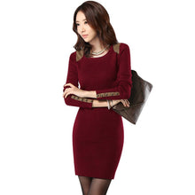 New Women Long Sleeve Bodycon Dress Crew Neck Club Evening Party Mini Dresses  J4U66