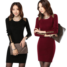 New Women Long Sleeve Bodycon Dress Crew Neck Club Evening Party Mini Dresses  J4U66