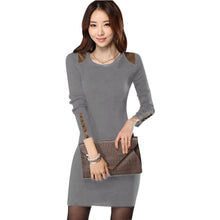 New Women Long Sleeve Bodycon Dress Crew Neck Club Evening Party Mini Dresses  J4U66