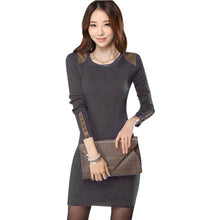 New Women Long Sleeve Bodycon Dress Crew Neck Club Evening Party Mini Dresses  J4U66