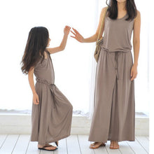 New Women Mother Daughter Matching Loose Dresses Girl Maxi Dress Clothes Outfit LE4 J4U66