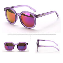 New Women Round Mirrored Lens Sunglasses Eyewear Plastic Frame Jelly Sun Glasses UV400  J4U66