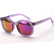 New Women Round Mirrored Lens Sunglasses Eyewear Plastic Frame Jelly Sun Glasses UV400  J4U66