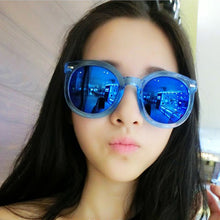 New Women Round Mirrored Lens Sunglasses Eyewear Plastic Frame Jelly Sun Glasses UV400  J4U66