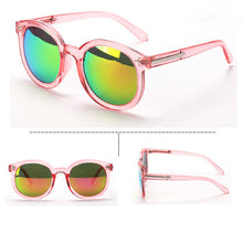 New Women Round Mirrored Lens Sunglasses Eyewear Plastic Frame Jelly Sun Glasses UV400  J4U66