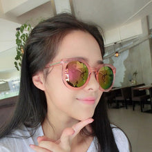 New Women Round Mirrored Lens Sunglasses Eyewear Plastic Frame Jelly Sun Glasses UV400  J4U66
