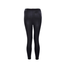 Women Sexy Faux Leather Leggings Slim Pant Elastic Stretch Skinny Pants Trousers Black J4U66