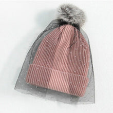 Stylish Knitted Hat Cap Supermodel Net Yarn Wool Hat Hat Beanies J4U66