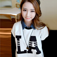 New Women Sweatshirts Pullover Jumper Crew Neck LA Printed Long Sleeve Tops New  J4U66