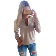 V-Neck Long Sleeve Sweatshirts Hoodies Jumper Pullover TopsJFY66