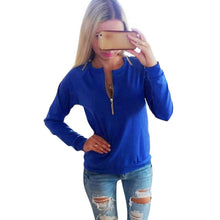 women v neck long sleeve sweatshirts hoodies jumper pullover tops J4U66