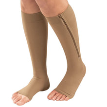 Zipper Compression Socks Zip Leg Support Knee Sox Open Toe Sock /XL Y1 J4U66
