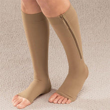 women zippercompression socks zip leg support knee sox open toe sock m J4U66