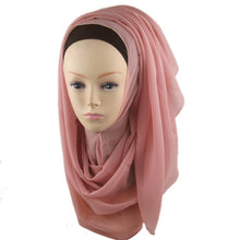 womens chiffon muslim long soft hijab rivet islamic scarf wrap shawl J4U66