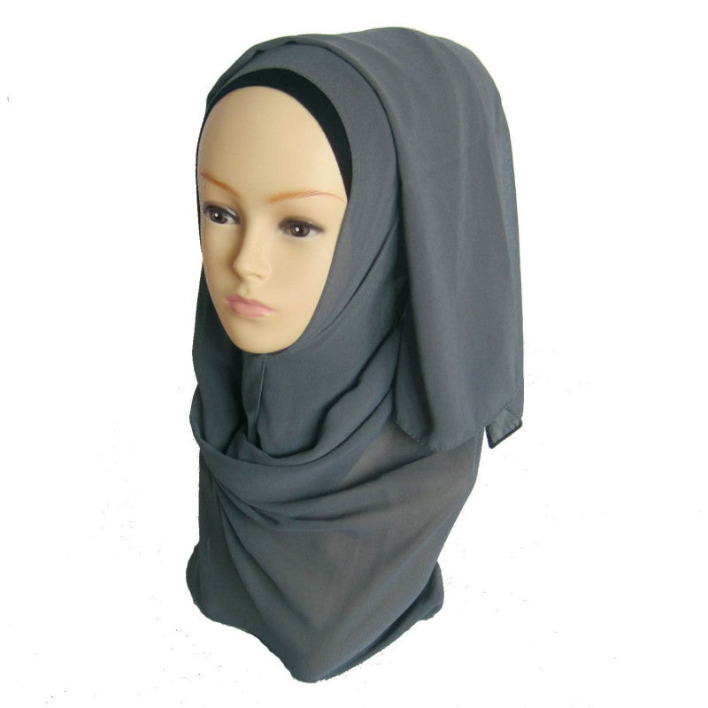 womens chiffon muslim long soft hijab rivet islamic scarf wrap shawl J4U66