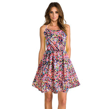 New Women's Floral Sleeveless Chiffon Beach Straps Mini Dress J4U66