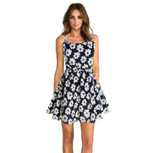 New Women's Floral Sleeveless Chiffon Beach Straps Mini Dress J4U66
