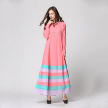 New Women's Sheer Chiffon Islamic Wear Abaya Jilbab Hijab Muslim Rainbow Dress PY3 J4U66