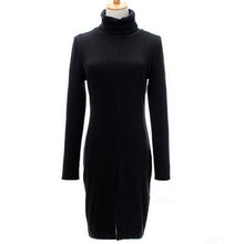 womens turtleneck sexy slim bodycon party dress knitwear sweater m l J4U66