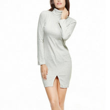 womens turtleneck sexy slim bodycon party dress knitwear sweater m l J4U66