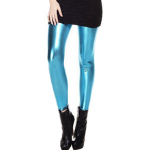 Womens PU Leather Pants High Elastic Waist Leggings Not Crack Slim Leather Leggings Trousers J4U66
