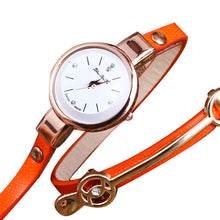 Fashion Women Bracelet Watch Gold Quartz Gift Watch Wristwatch Women Dress Leather Casual Bracelet Watches J4U66
