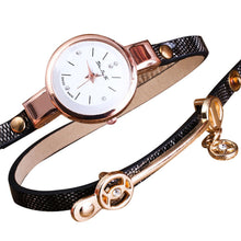 Fashion Women Bracelet Watch Gold Quartz Gift Watch Wristwatch Women Dress Leather Casual Bracelet Watches J4U66