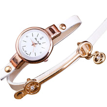 Fashion Women Bracelet Watch Gold Quartz Gift Watch Wristwatch Women Dress Leather Casual Bracelet Watches J4U66