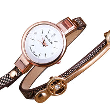 Fashion Women Bracelet Watch Gold Quartz Gift Watch Wristwatch Women Dress Leather Casual Bracelet Watches J4U66