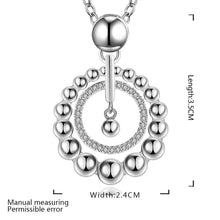 colares femininos sterling silvercircle beads silver plated women necklace chain pendantssmtn3 J4U66