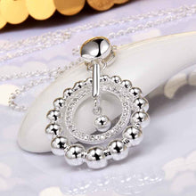 colares femininos sterling silvercircle beads silver plated women necklace chain pendantssmtn3 J4U66
