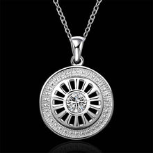 colares femininos sterling silver wheel silver plated women necklace chain pendantssmtn2 J4U66