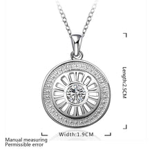 colares femininos sterling silver wheel silver plated women necklace chain pendantssmtn2 J4U66