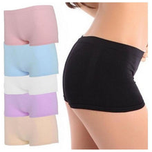 Attractive Women Boyshorts Sexy Cotton Panties Seamless Underwear Intimates Briefs Knickers Solid Color J4U66