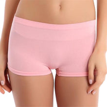 Attractive Women Boyshorts Sexy Cotton Panties Seamless Underwear Intimates Briefs Knickers Solid Color J4U66