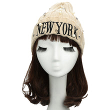 unisex casual beanie for women men hat letter embroidery pearl warm hip hop cool knitted cap headwear J4U66