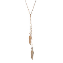 long chain custom Two leaf pendant necklace jewelry Women/Girl lover Valentine's Day gifts  J4U66