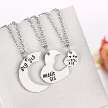 style broken heart 3 parts pendant necklace Sister Necklace Matching "Big middle Little "Sister Necklace Gift For Family J4U66
