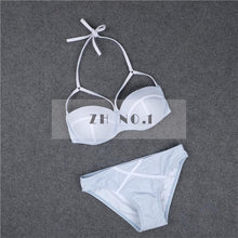 style green flower women bikini adjustable strap swimsuit low brazilian bathing suit padded bra swimwearc1 J4U66