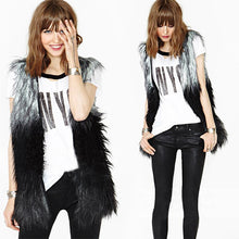 NewWomen Faux Fur Sleeveless Shaggy Vest Coat Long Hair Jacket Waistcoat Outerwear J4U66