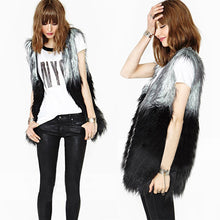 NewWomen Faux Fur Sleeveless Shaggy Vest Coat Long Hair Jacket Waistcoat Outerwear J4U66
