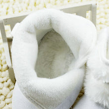 newborn 0~1 months baby girls white bowknot crib shoes soft warm snow boots first walkers J4U66